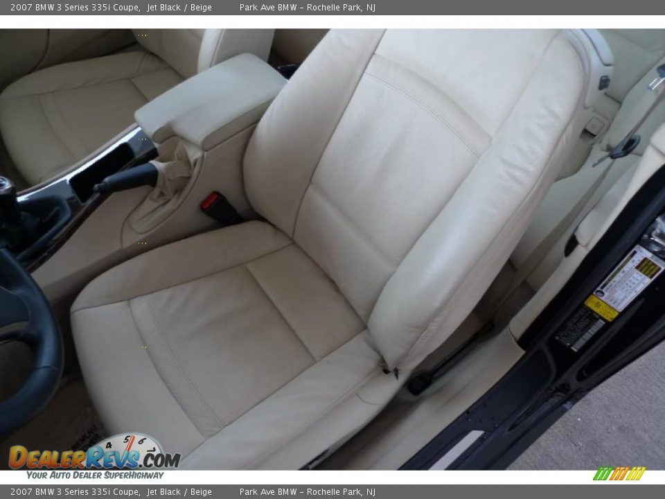 2007 BMW 3 Series 335i Coupe Jet Black / Beige Photo #27