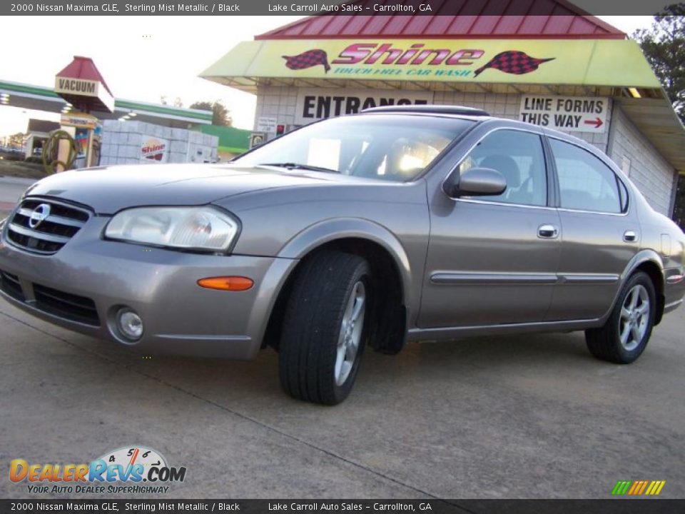2000 Nissan Maxima GLE Sterling Mist Metallic / Black Photo #22