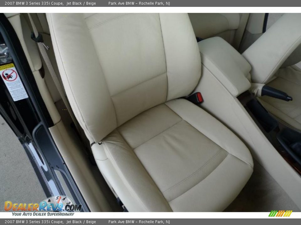 2007 BMW 3 Series 335i Coupe Jet Black / Beige Photo #35