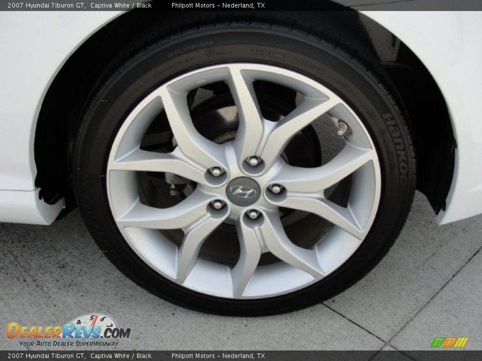2007 Hyundai Tiburon GT Captiva White / Black Photo #15