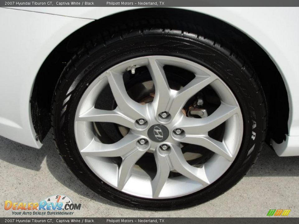 2007 Hyundai Tiburon GT Captiva White / Black Photo #16