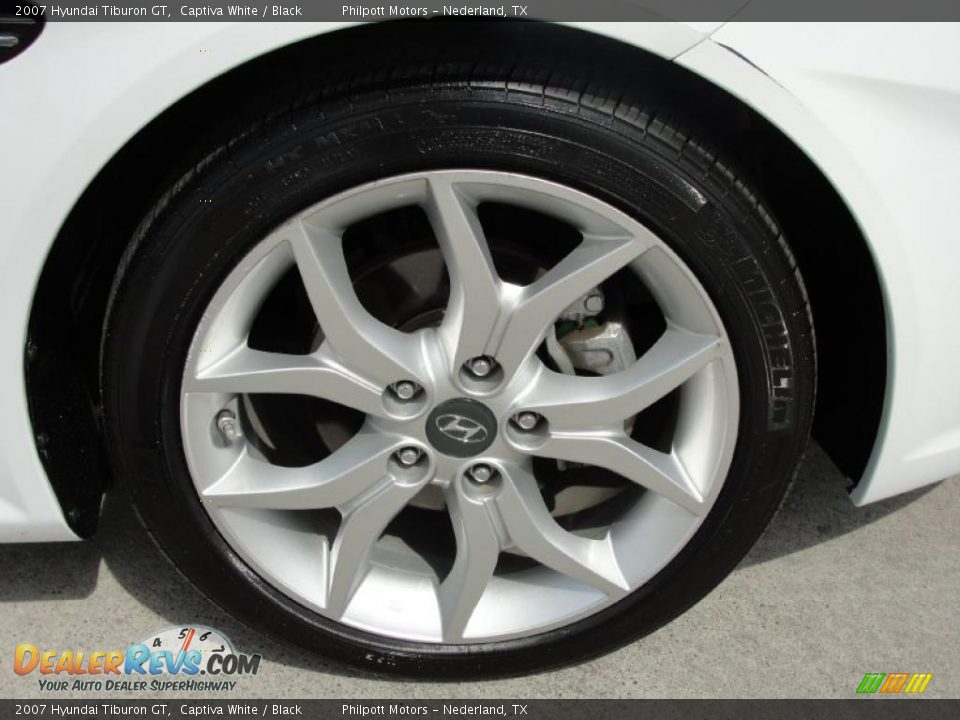 2007 Hyundai Tiburon GT Captiva White / Black Photo #17