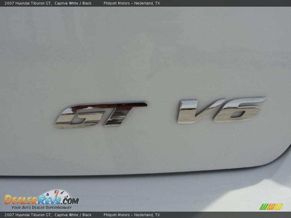 2007 Hyundai Tiburon GT Captiva White / Black Photo #24