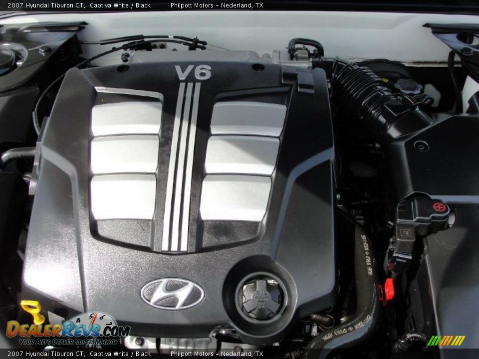 2007 Hyundai Tiburon GT Captiva White / Black Photo #28