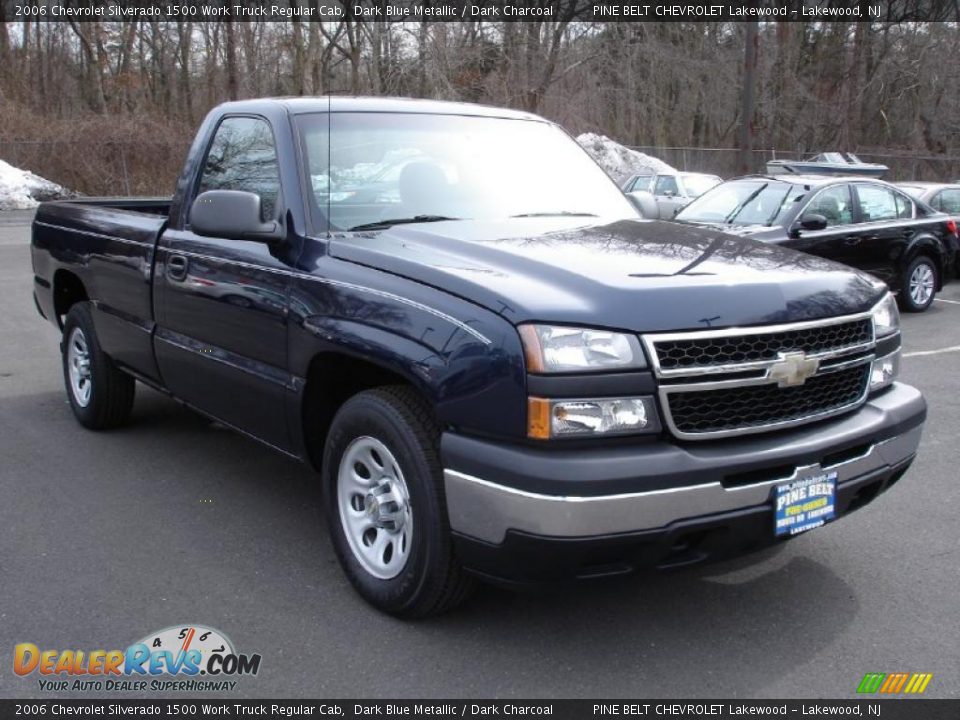 2006 Chevrolet Silverado 1500 Work Truck Regular Cab Dark Blue Metallic / Dark Charcoal Photo #3