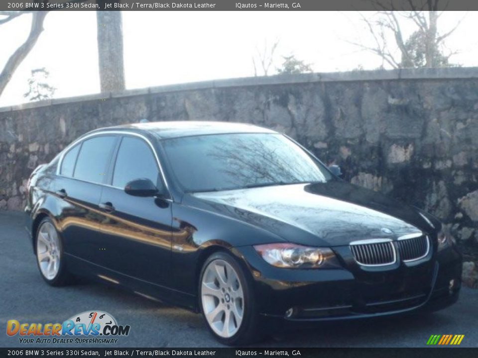 2006 BMW 3 Series 330i Sedan Jet Black / Terra/Black Dakota Leather Photo #1