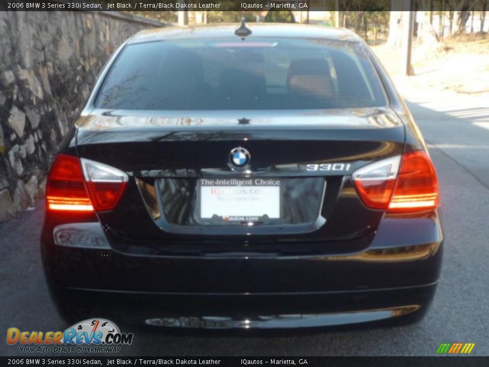 2006 BMW 3 Series 330i Sedan Jet Black / Terra/Black Dakota Leather Photo #6