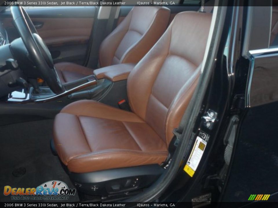 2006 BMW 3 Series 330i Sedan Jet Black / Terra/Black Dakota Leather Photo #8
