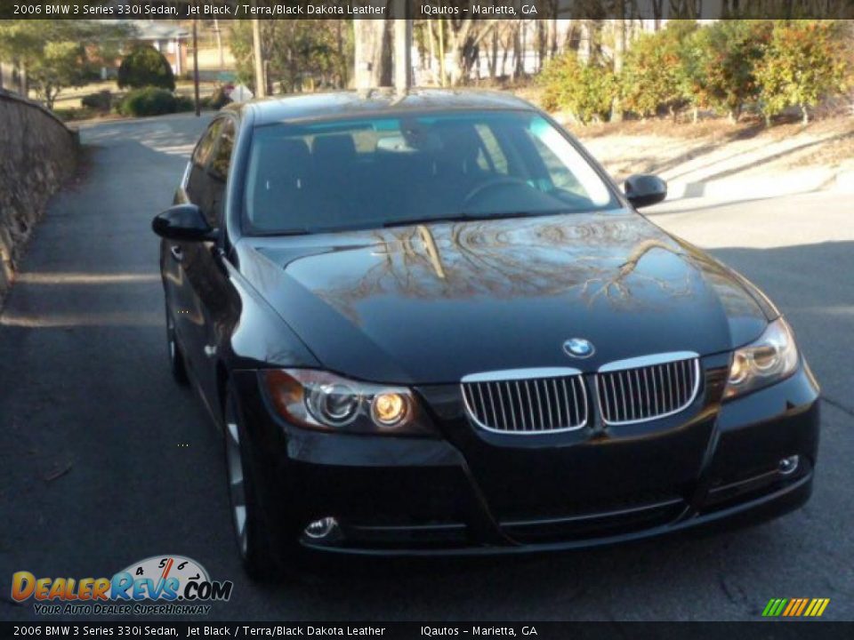 2006 BMW 3 Series 330i Sedan Jet Black / Terra/Black Dakota Leather Photo #15