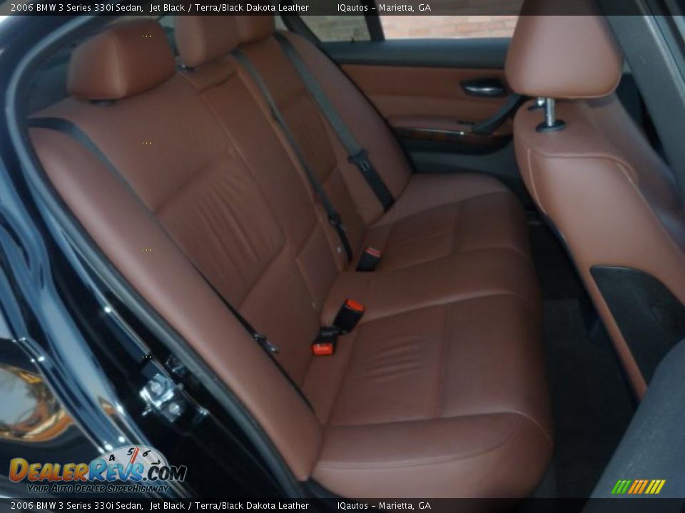 2006 BMW 3 Series 330i Sedan Jet Black / Terra/Black Dakota Leather Photo #25