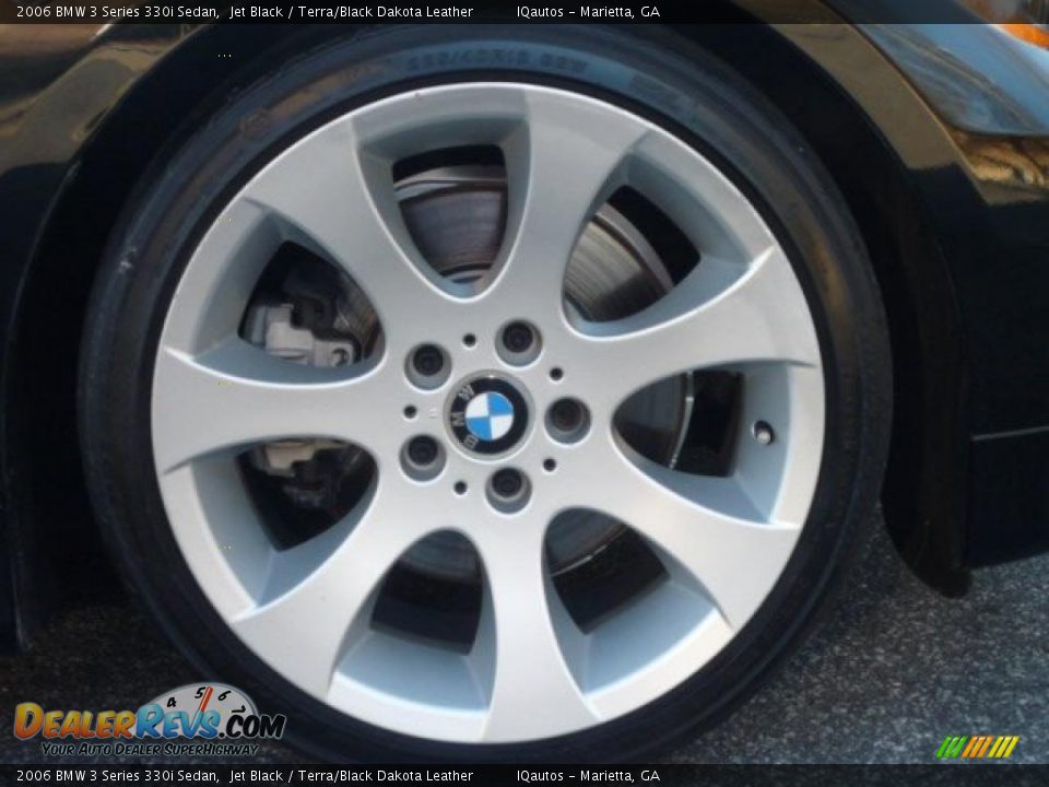 2006 BMW 3 Series 330i Sedan Jet Black / Terra/Black Dakota Leather Photo #27