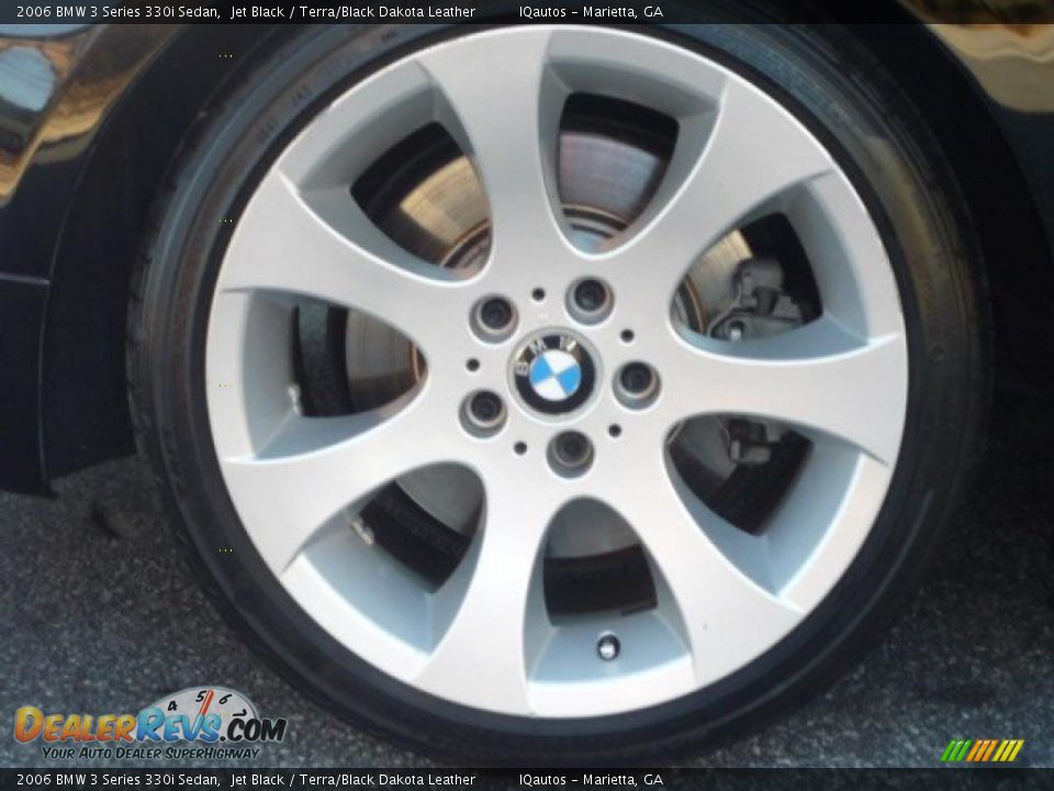 2006 BMW 3 Series 330i Sedan Jet Black / Terra/Black Dakota Leather Photo #28