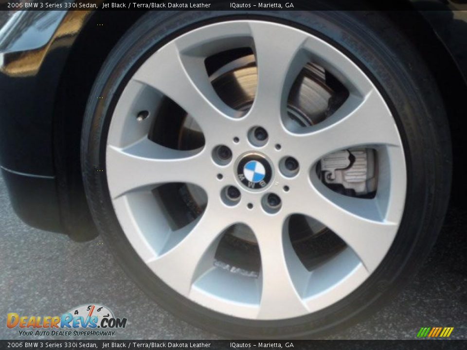 2006 BMW 3 Series 330i Sedan Jet Black / Terra/Black Dakota Leather Photo #29