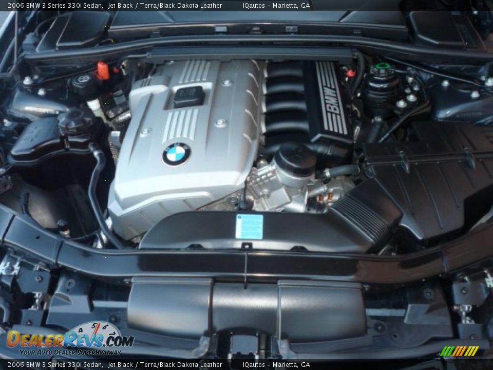 2006 BMW 3 Series 330i Sedan Jet Black / Terra/Black Dakota Leather Photo #31
