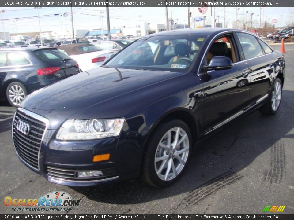 2010 Audi A6 3.0 TFSI quattro Sedan Night Blue Pearl Effect / Amaretto/Black Photo #2