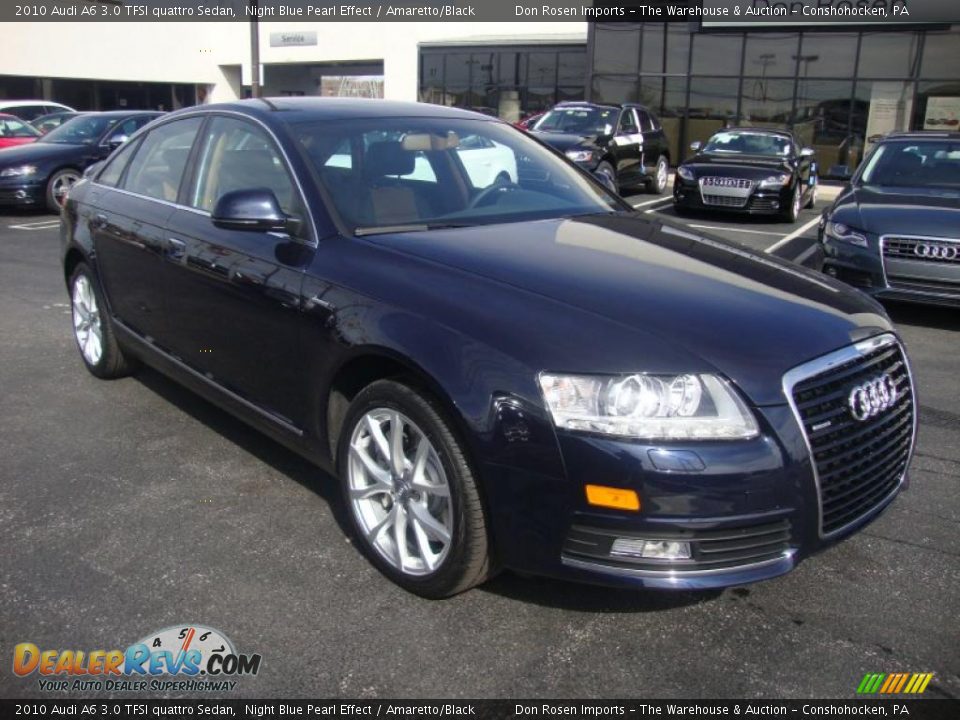 2010 Audi A6 3.0 TFSI quattro Sedan Night Blue Pearl Effect / Amaretto/Black Photo #4