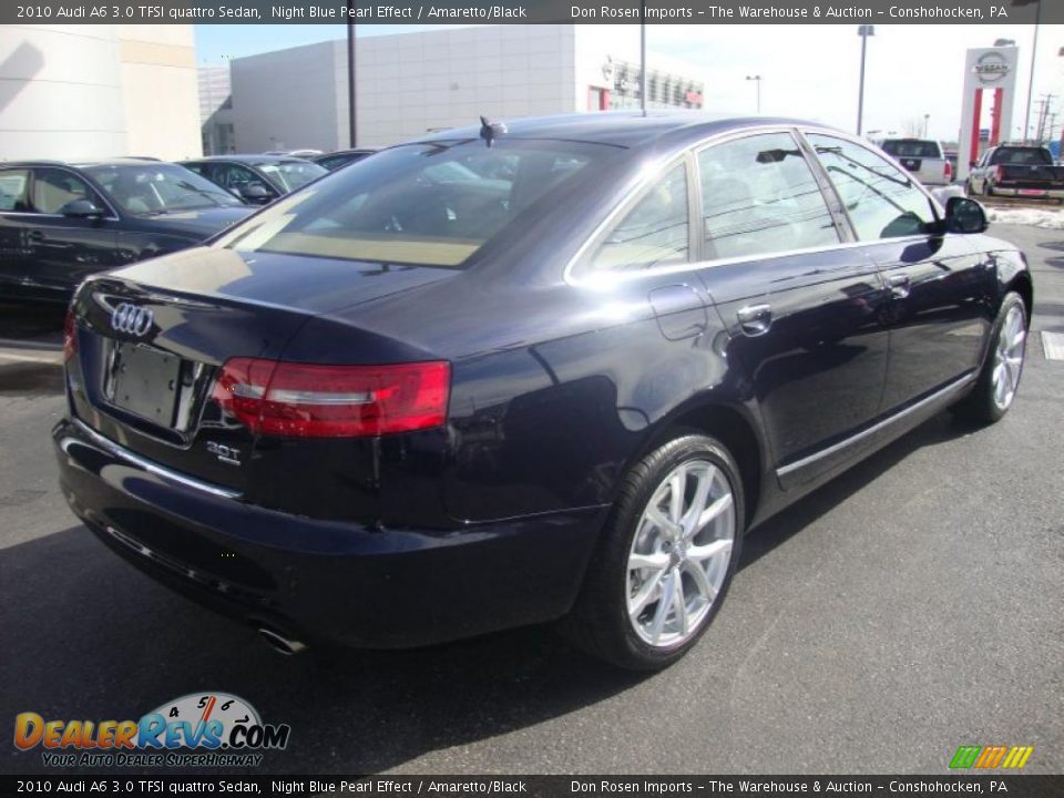2010 Audi A6 3.0 TFSI quattro Sedan Night Blue Pearl Effect / Amaretto/Black Photo #6