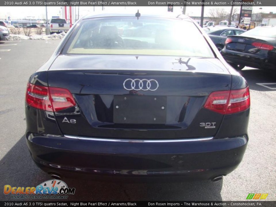2010 Audi A6 3.0 TFSI quattro Sedan Night Blue Pearl Effect / Amaretto/Black Photo #7