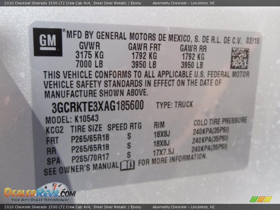 2010 Chevrolet Silverado 1500 LTZ Crew Cab 4x4 Sheer Silver Metallic / Ebony Photo #7