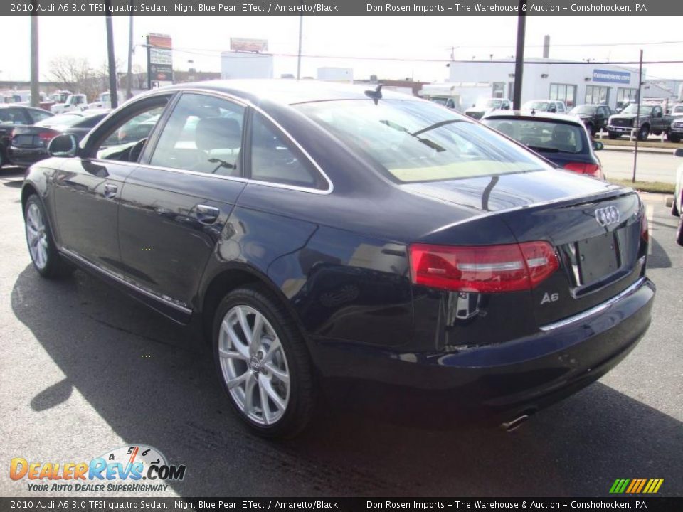 2010 Audi A6 3.0 TFSI quattro Sedan Night Blue Pearl Effect / Amaretto/Black Photo #8