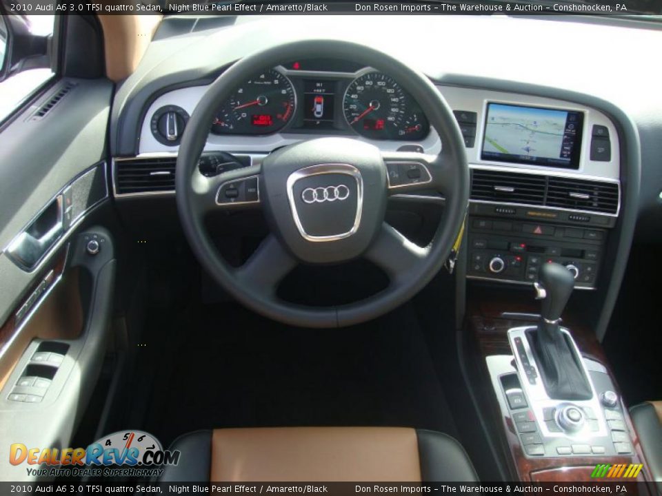 2010 Audi A6 3.0 TFSI quattro Sedan Night Blue Pearl Effect / Amaretto/Black Photo #28