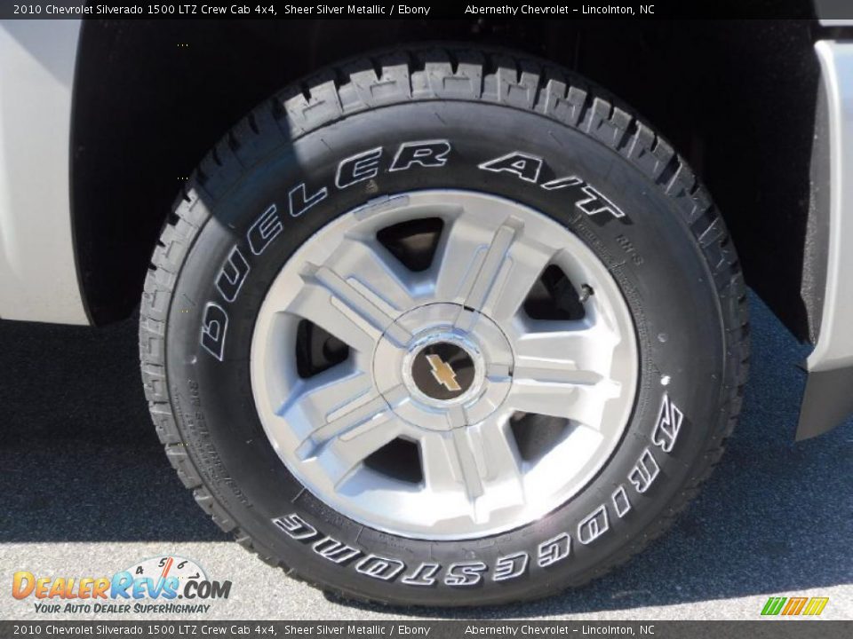 2010 Chevrolet Silverado 1500 LTZ Crew Cab 4x4 Sheer Silver Metallic / Ebony Photo #24