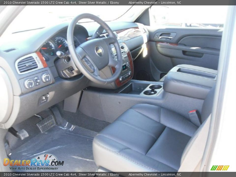 2010 Chevrolet Silverado 1500 LTZ Crew Cab 4x4 Sheer Silver Metallic / Ebony Photo #28