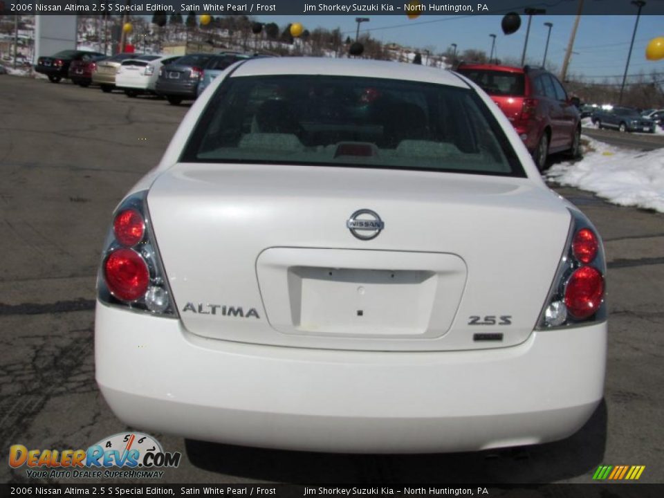 2006 Nissan Altima 2.5 S Special Edition Satin White Pearl / Frost Photo #4