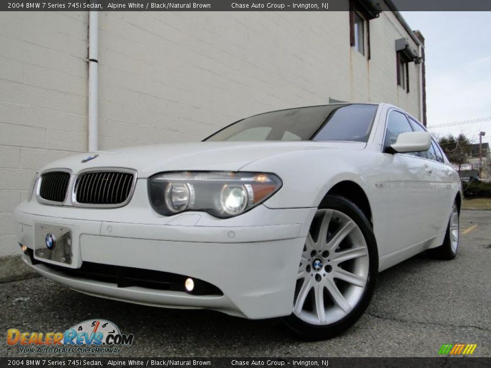 2004 BMW 7 Series 745i Sedan Alpine White / Black/Natural Brown Photo #1