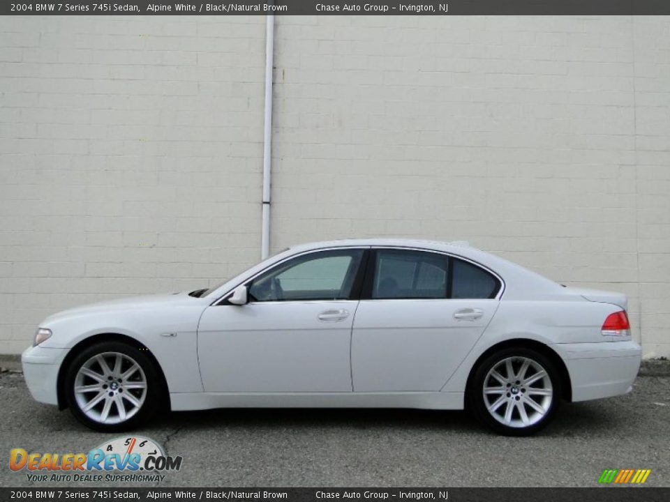 2004 BMW 7 Series 745i Sedan Alpine White / Black/Natural Brown Photo #2