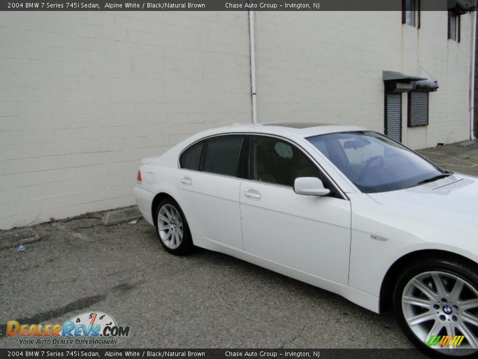 2004 BMW 7 Series 745i Sedan Alpine White / Black/Natural Brown Photo #4