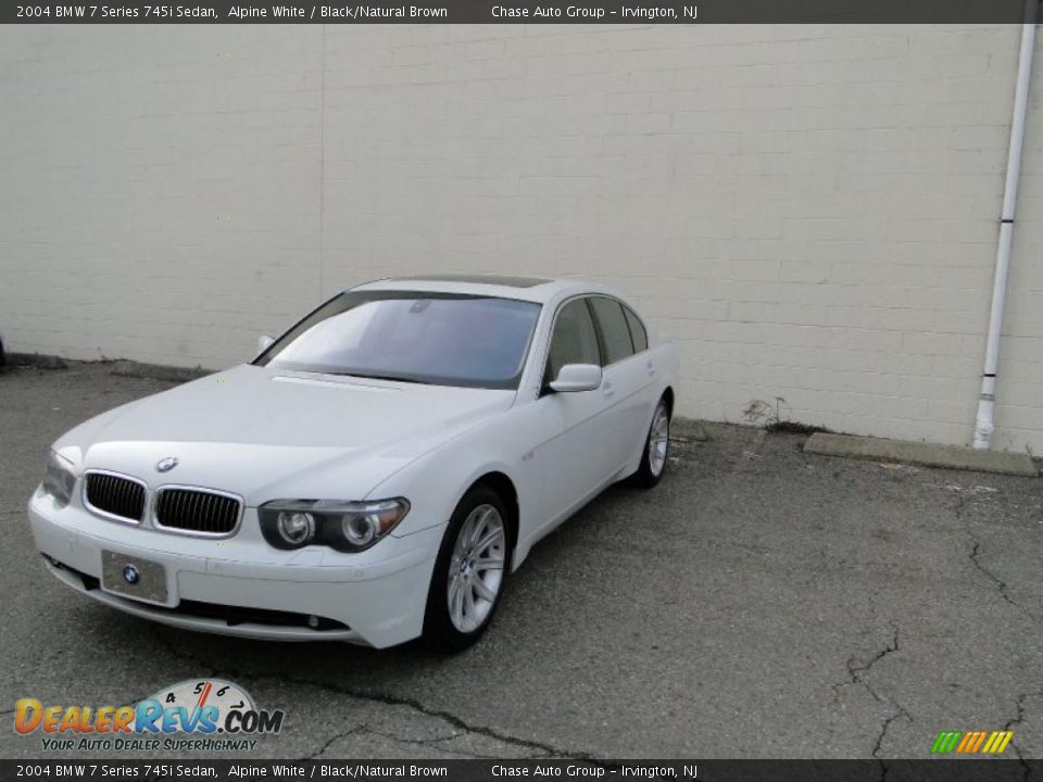 2004 BMW 7 Series 745i Sedan Alpine White / Black/Natural Brown Photo #5