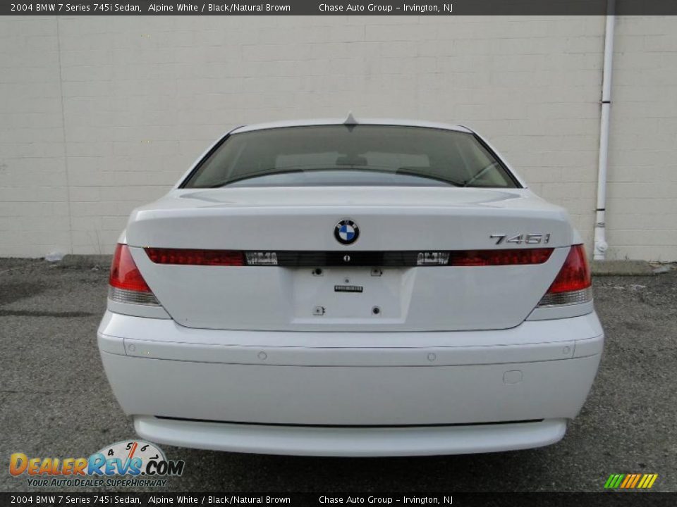 2004 BMW 7 Series 745i Sedan Alpine White / Black/Natural Brown Photo #6