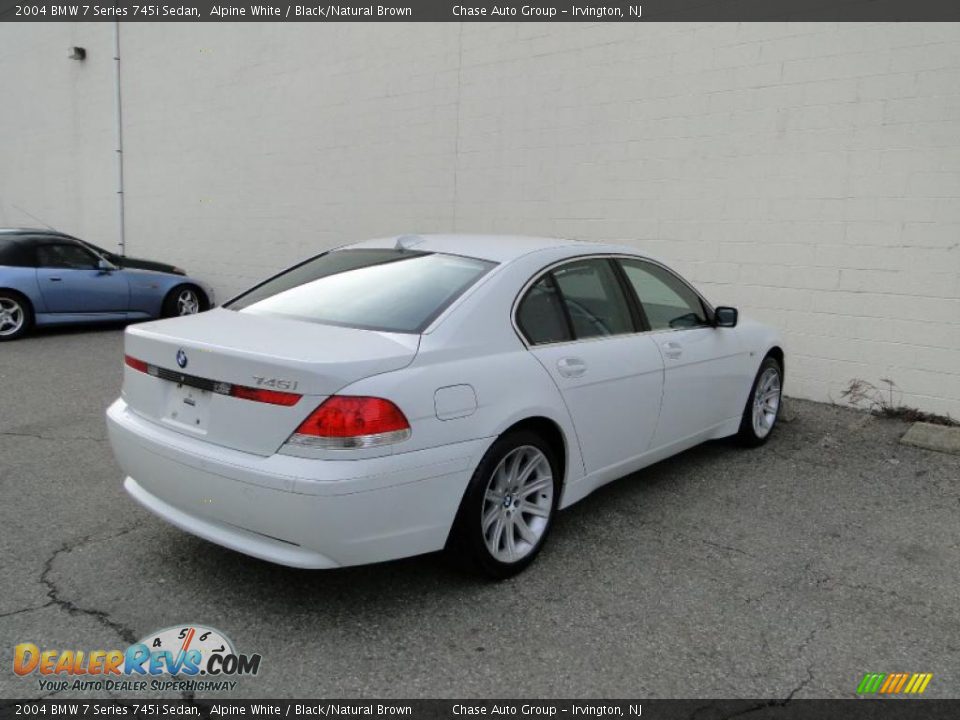 2004 BMW 7 Series 745i Sedan Alpine White / Black/Natural Brown Photo #8