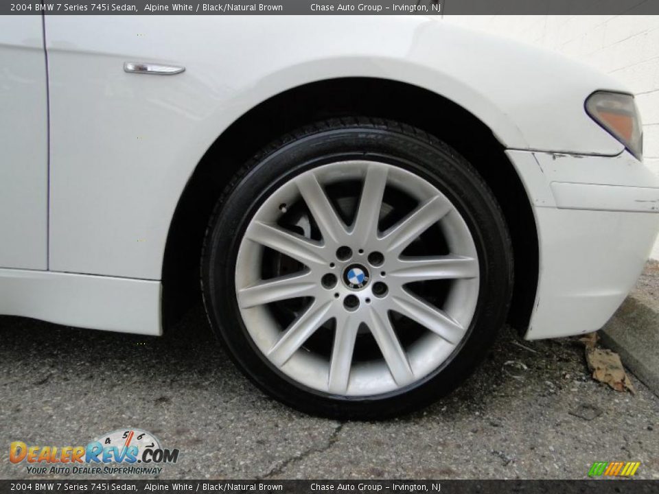2004 BMW 7 Series 745i Sedan Alpine White / Black/Natural Brown Photo #9