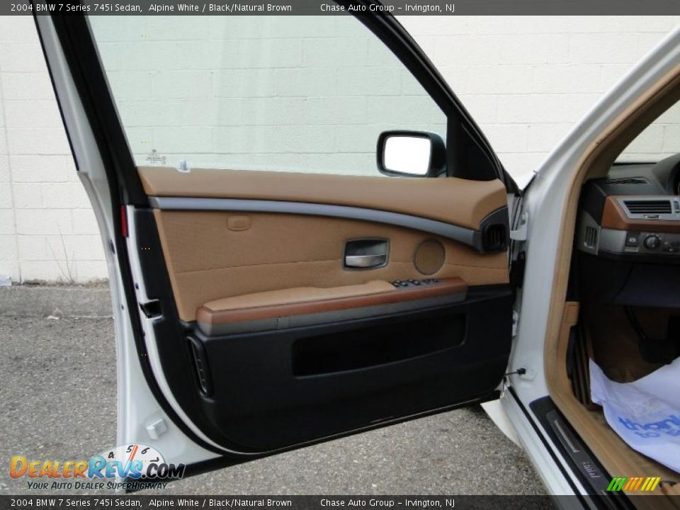 2004 BMW 7 Series 745i Sedan Alpine White / Black/Natural Brown Photo #11