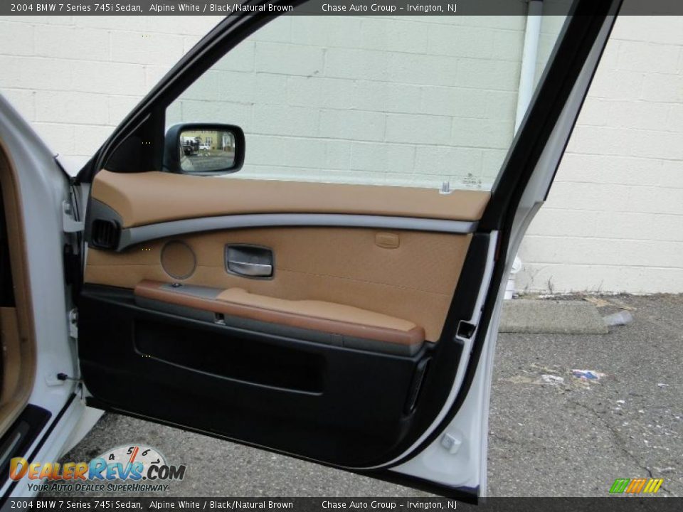 2004 BMW 7 Series 745i Sedan Alpine White / Black/Natural Brown Photo #14
