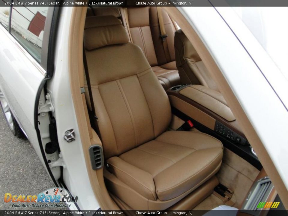 2004 BMW 7 Series 745i Sedan Alpine White / Black/Natural Brown Photo #16