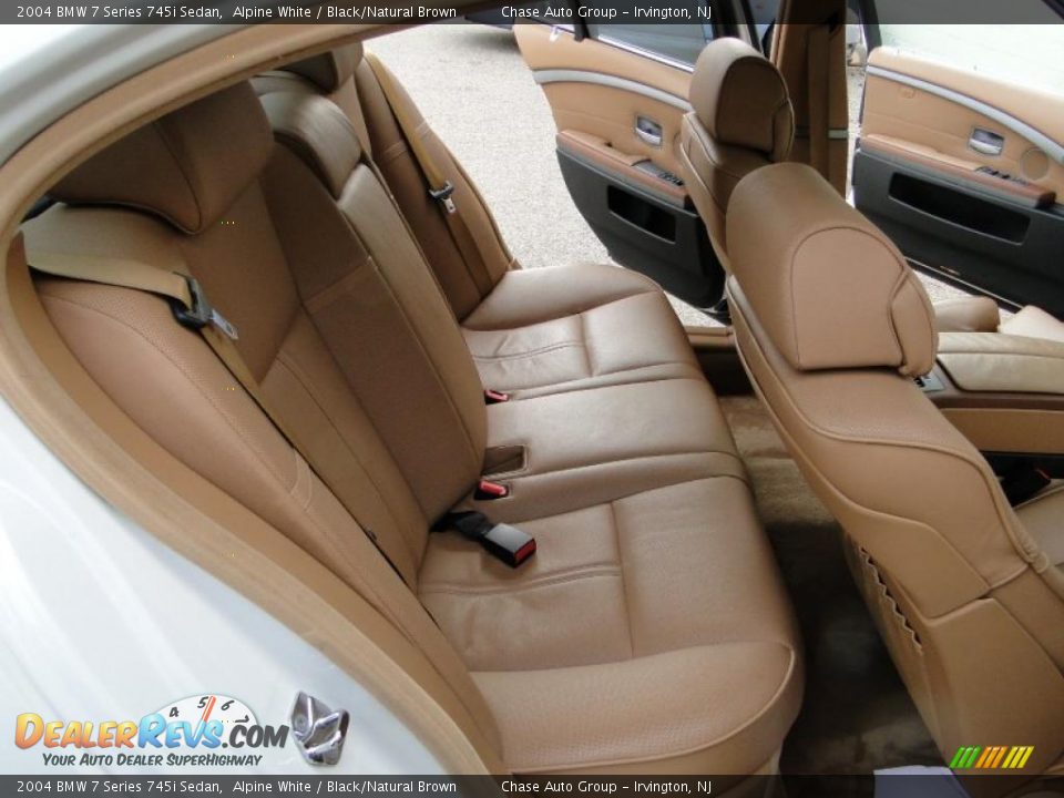 2004 BMW 7 Series 745i Sedan Alpine White / Black/Natural Brown Photo #17