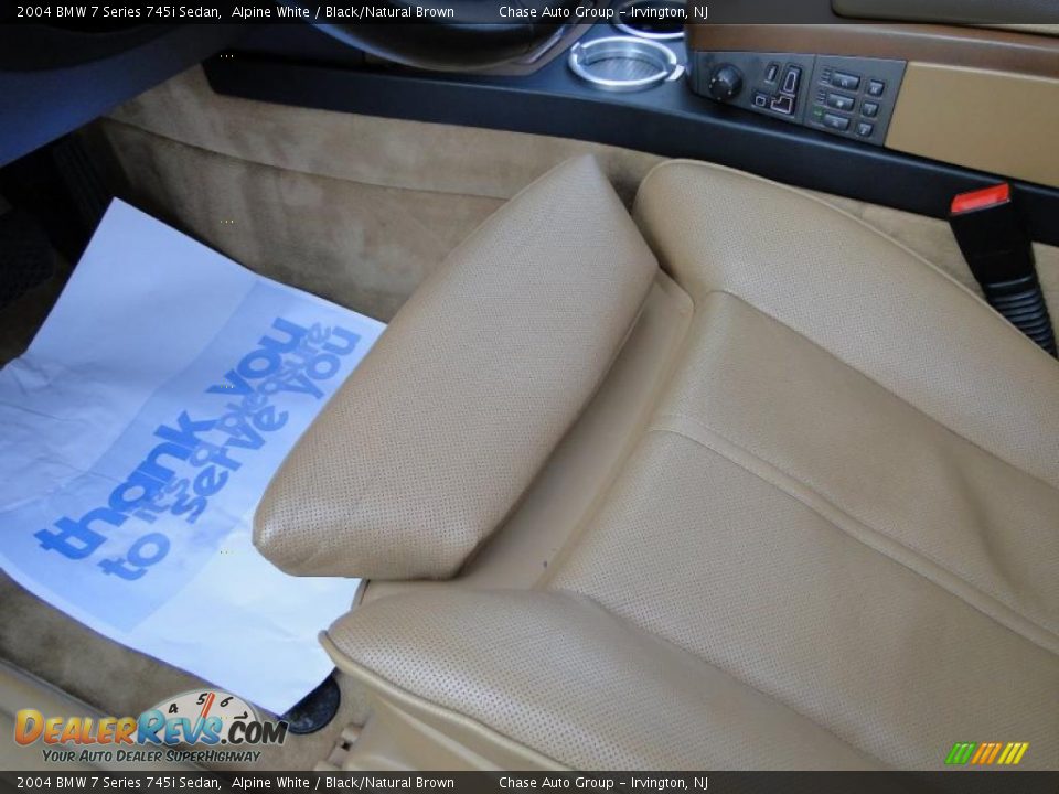 2004 BMW 7 Series 745i Sedan Alpine White / Black/Natural Brown Photo #22
