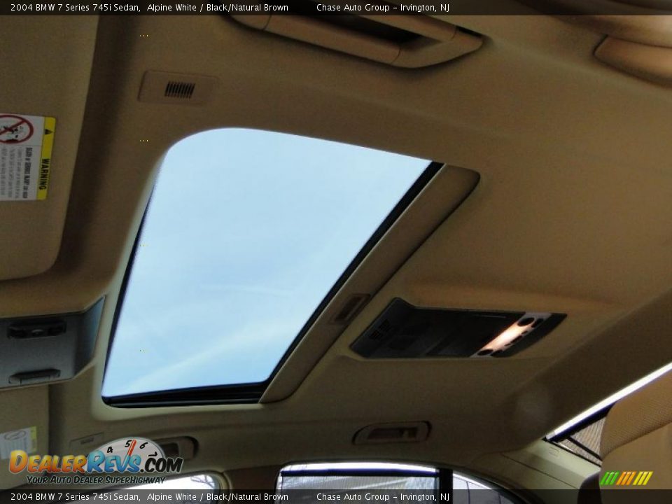 2004 BMW 7 Series 745i Sedan Alpine White / Black/Natural Brown Photo #32