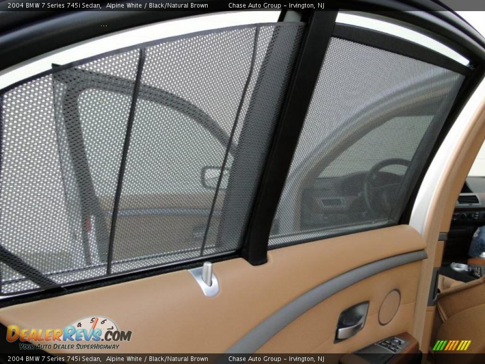 2004 BMW 7 Series 745i Sedan Alpine White / Black/Natural Brown Photo #35