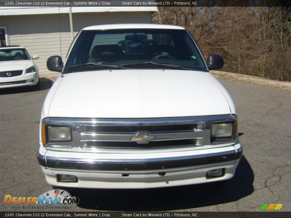 1995 Chevrolet S10 LS Extended Cab Summit White / Gray Photo #2