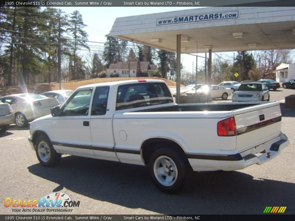 1995 Chevrolet S10 LS Extended Cab Summit White / Gray Photo #6