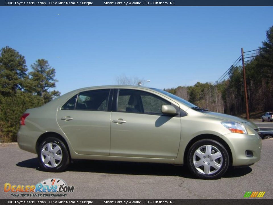 2008 Toyota Yaris Sedan Olive Mist Metallic / Bisque Photo #1