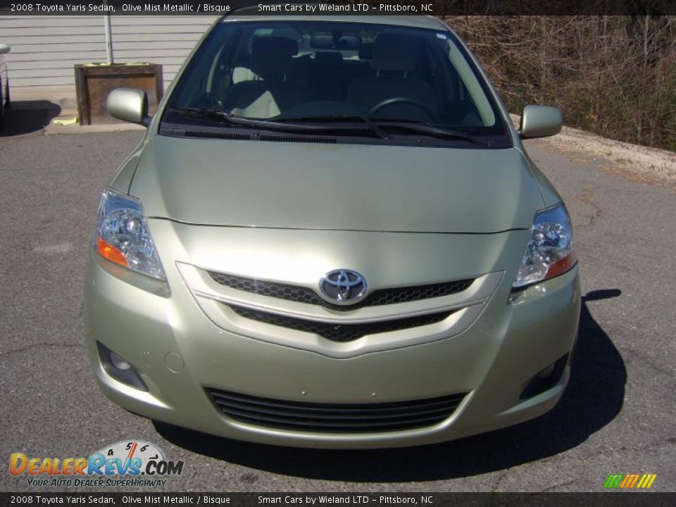 2008 Toyota Yaris Sedan Olive Mist Metallic / Bisque Photo #2