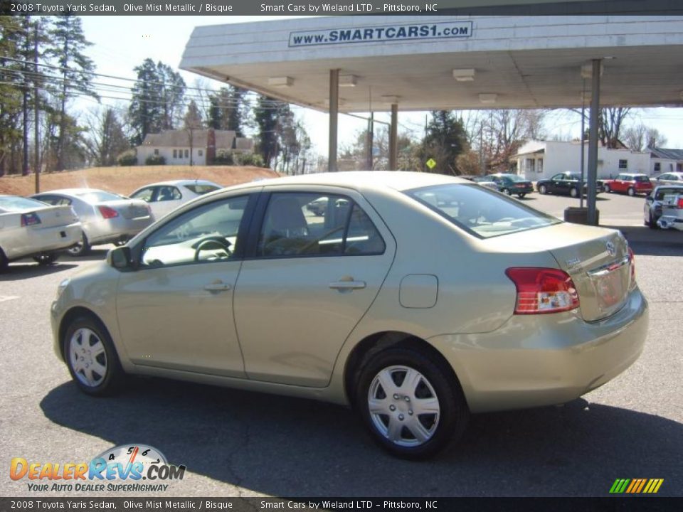 2008 Toyota Yaris Sedan Olive Mist Metallic / Bisque Photo #6