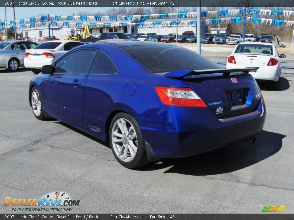 2007 Honda Civic Si Coupe Royal Blue Pearl / Black Photo #2