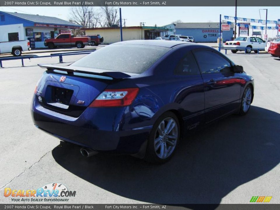 2007 Honda Civic Si Coupe Royal Blue Pearl / Black Photo #3