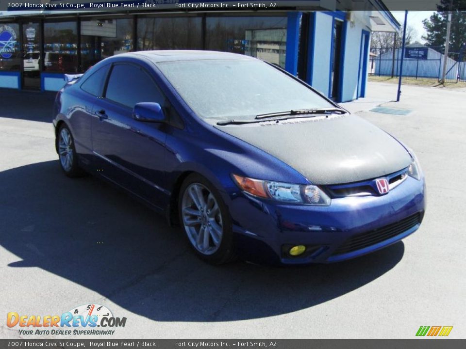 2007 Honda Civic Si Coupe Royal Blue Pearl / Black Photo #4